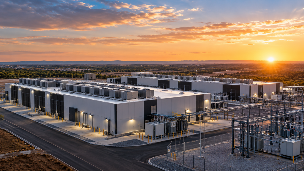 Modular data center facility with electrical and utility infrastructure